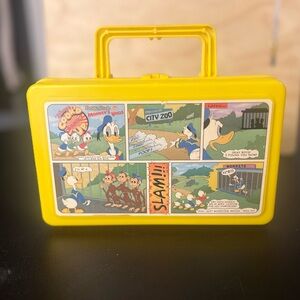 Vintage Disney Donald Duck "Monkeys Uncle" Pencil Box Snack/Lunch Pail 5" x 8"
